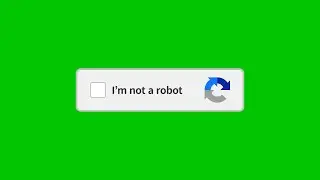 I Am Not a Robot CAPTCHA Verification Animation | Green Screen | 4K | Free Download