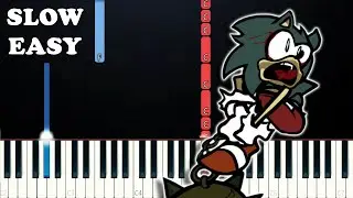 Friday Night Funkin' Below The Depths - Sonic Drowning - Sink (SLOW EASY PIANO TUTORIAL)
