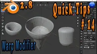 Blender 2.8 Tutorial: Warp Modifier || beginner tutorials 2020 || Quick Tips #14