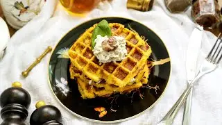 Картофельные вафли с селедкой | Кухня для своих