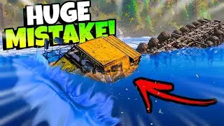 Driving a ENORMOUS CRANE Across a Bridge Was a HUGE MISTAKE in SnowRunner Mods!!
