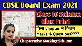 science Class 10 Chapterwise Marking Scheme 2021/Blue Print Science Class 10/Blue Print CBSE class10