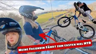 My girlfriend is riding a mountain bike for the first time!!! || Soon we'll be going to the bike ...