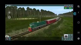 тэм2 - 7254 с тремя вагонами лабораторией. Trainz android