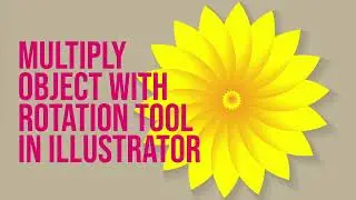 Multiply shape through rotation tool & create flower in adobe illustrator