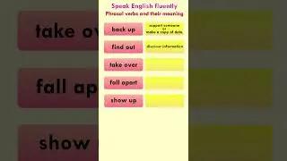Do you know these phrasal verbs? #shorts #english #learnenglish