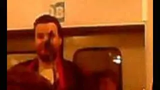 Russian train busker