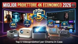 MIGLIOR PROIETTORE 4K ECONOMICO 2026 🎬 Top 5 Videoproiettori per Cinema in Casa