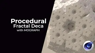 Procedural Fractal decahedron with Mograph cloners in cinema 4d | C4D