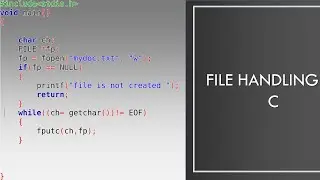 What is File Handling in C programming