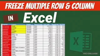 How to Freeze Multiple Rows and Columns in Excel using Freeze Panes