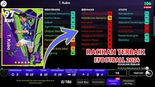 Racikan Terbaru Take Kubo Selection asian cup Max Level Rating Efootball Mobile 2024