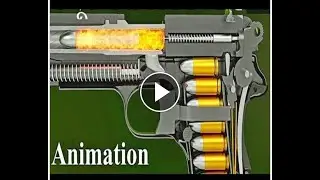اجزاء المسدس ووظيفه كل جزء _ How Gun works in Animation ♥♥♥