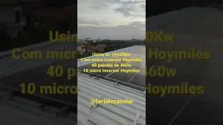 Instalação de usina fotovoltaica com micro inversor Hoymiles