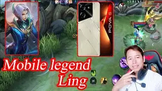 Long mobile legend Bang Bang on Techno Pova 5 120hz