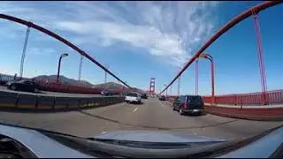 360 Video: Driving up Highway 101 North on the Golden Gate Bridge