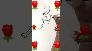 girl drawing very easy ❤️ 