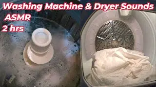 WASHING MACHINE & DRYER SOUNDS ASMR 2 hrs SLEEP, Study, Relax, to Repeat Loop the Video in settings.