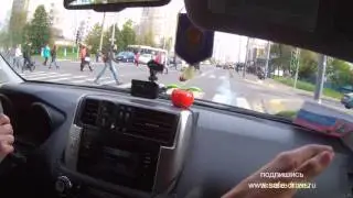 Вождение Урок №2 часть 2 упражнение квадрат Toyota Land Cruiser Prado (Тойота Ленд Крузер Прадо).