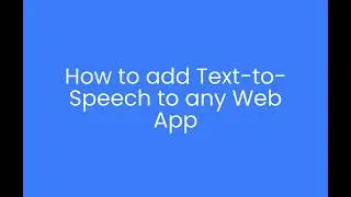 How to: Adding Text-to-Speech with Orca for Web Applications Using Javascript