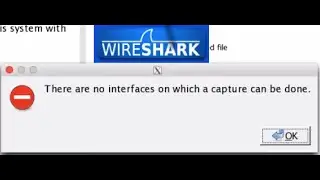 How to fix the Wireshark interface error : 