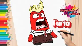 Dibujando y Coloreando a Furia | Inside Out 2 | Dibujos faciles