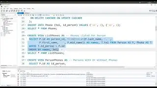 Person DB: MySQL Data Base Design Example. DDL explained.