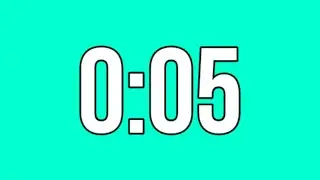 5 SECONDS COUNTDOWN TIMER WITH GREEN SCREEN BACKGROUND
