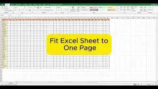 How to Fit Excel File on One Page 