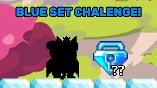 Blue Set Challenge!! How Many DLS? - Growtopia