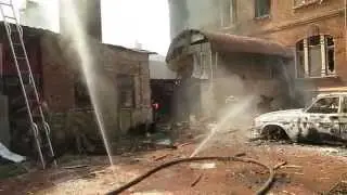 Slavyansk: Ukrainian artillery job  08/06/2014 / #Ukrainian Civil War