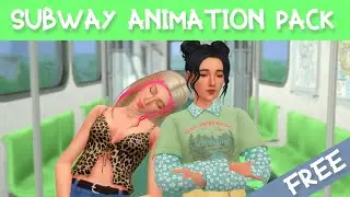 subway/train/bus animation pack | sims 4
