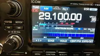 G3VRE testing an ICOM IC-7300 on 29Mhz AM with 2E0OND
