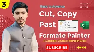 How to Cut Copy and Past in MS Excel 2024 | MS Excel Full Course in Urdu | Clipboard #tips4me #3