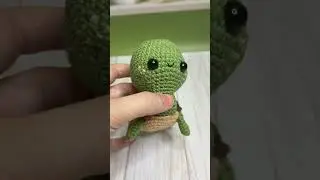Handmade crochet little sea turtle toy, plush sea animal doll
