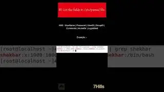 9.List the fields in /etc/passwd file | Linux real time interview questions and answers #Linux
