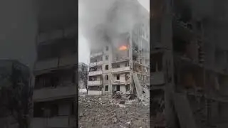 Heavy Russian bombardment of the Ukrainian city of Kharkov#russia #ukraine #putin