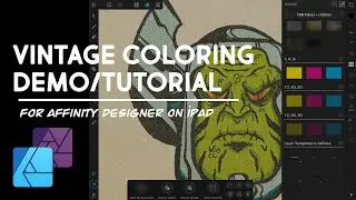 Vintage Coloring Demo 1 - Affinity Designer on iPad (Basic)