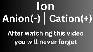 Ion and its types | Cation and Anion