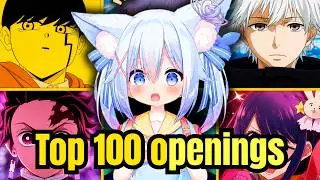 VTuber Reacts to the TOP 100 Anime Openings | Non Anime Fan