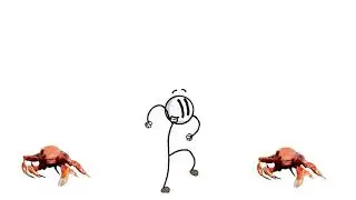 Henry Stickmin does the distraction dance but it is with Crab Rave