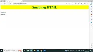 How to use small tag in html