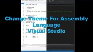Change Visual Studio Theme Assembly Language