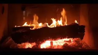 Christmas Fireplace. Tv stand fireplace(NO Music). Fireplace with Burning Logs & Fire Sounds