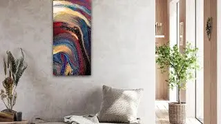 #69 Using a Split Cup & Cell Activator in this Acrylic Paint Pour Swipe - Cells & Lacing Galore!