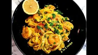 Shrimp Alfredo Fettuccine in only 30 min! Creamy and Delicious | #Alfredo #Pasta