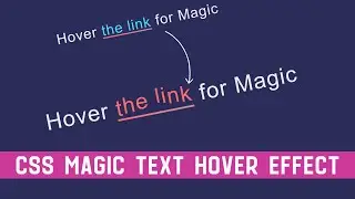 Text Link Hover Animation using HTML & 