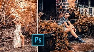 Autumn color effect | Photoshop tutorial | Soft light look || DRKCREATIONS