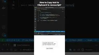 How to Copy text to Clipboard in Javascript?