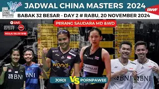 Jadwal China Master 2024 hari ini, day2 ~ Jorji vs Pornpawee  - Perang Saudara MD & WD indonesia